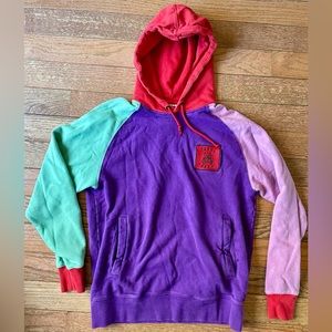 Teddy Fresh colour block hoodie medium